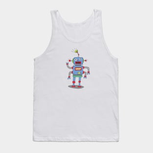 Robot with light Tank Top